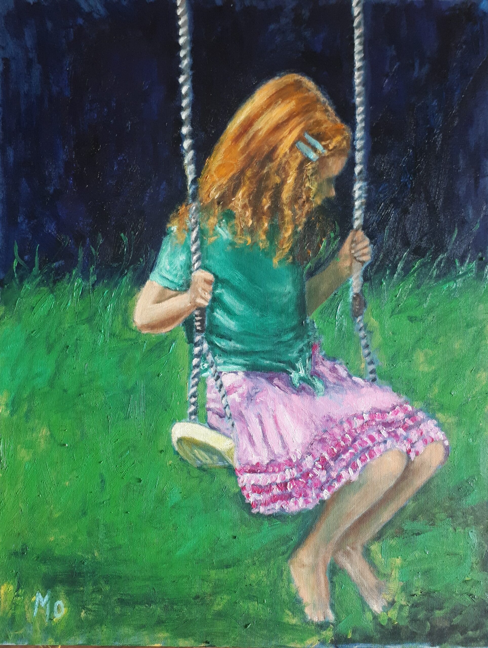 Oil Painting Girl Commissioned as Gift