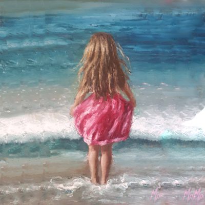 Portrait of Grandchild Commissioned Oil Painting by Maureen O'Mahony Art