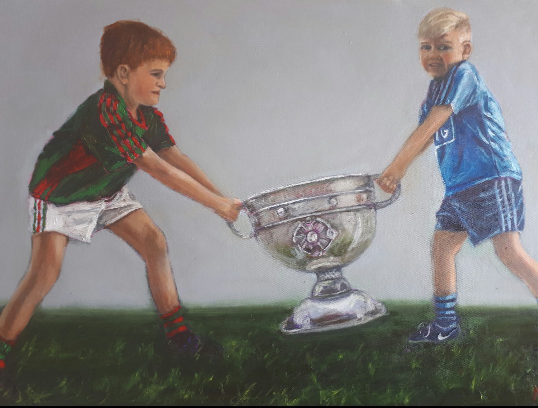 Diblin and Mayo lads fighting over the Sam Maguire