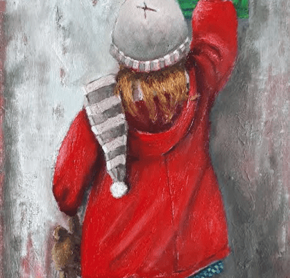 Irish Gifts Why Buy Them little girl in a red coat posting letter