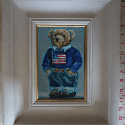 Irish Gifts irish artTeddy Bear dressed in jeans and sweater