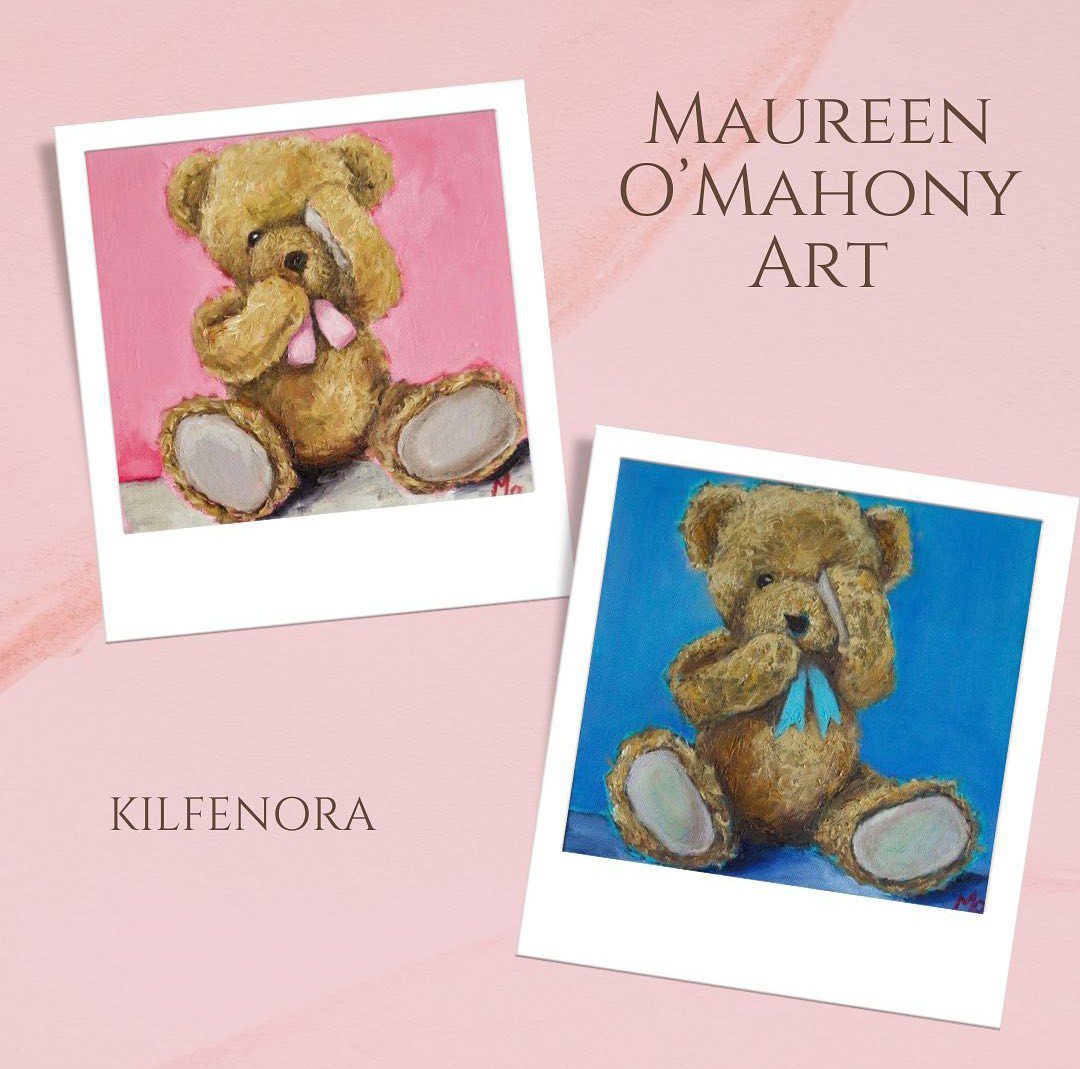 Two teddies playing peek a boo