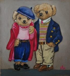Irish Art Irish GiftsTwo Teddy Bears dressed up for the evening Irish Art Irish Gifts